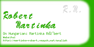 robert martinka business card